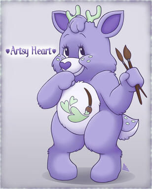 &quot;Artsy Heart&quot; Carebear Cousin OC